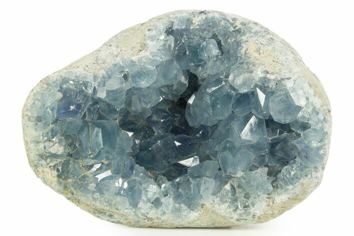 Sparkly, SKy-Blue Celestine (Celestite) Geode - Madagascar #344672